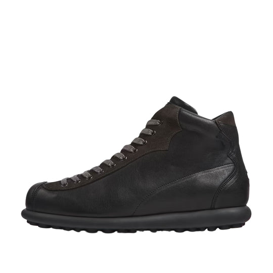 Heren enkellaarzen Camper Pelotas Ariel hoog model, zwart / bruin