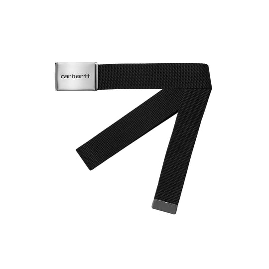 Cintura Uomo Carhartt Wip Clip Belt Chrome Nero