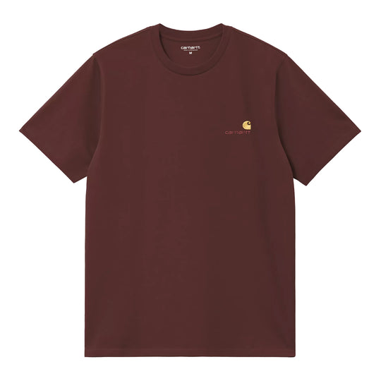 CARHARTT WIP Men's S/S AMERICAN SCRIPT T-Shirt - Bordeaux
