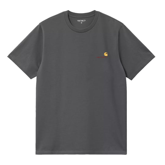 CARHARTT WIP Men's S/S AMERICAN SCRIPT T-Shirt - Graphite