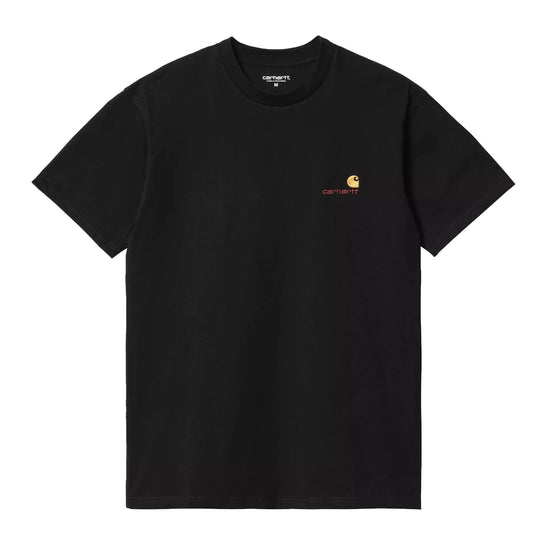 CARHARTT WIP Men's S/S AMERICAN SCRIPT T-Shirt - Black