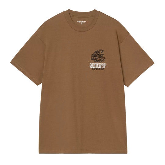 CARHARTT WIP T-Shirt a Manica Corta da Uomo Hot Rat - Marrone