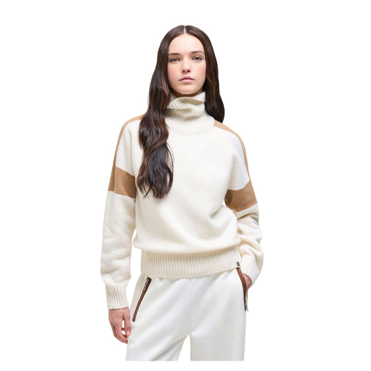 COLMAR Damenrollkragenpullover Heritage - Creme/Kamel