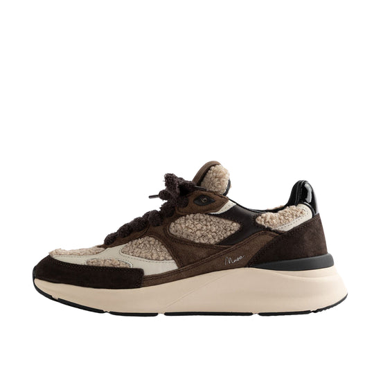 D.A.T.E Damessneakers MUSA TEDDY CHOCOLATE - Bruin/Beige