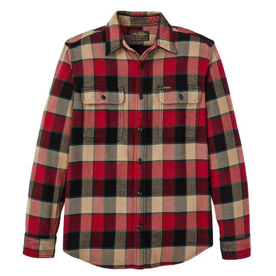 FILSON Camicia Uomo VINTAGE FLANNEL WORK - Rosso/Beige/Nero