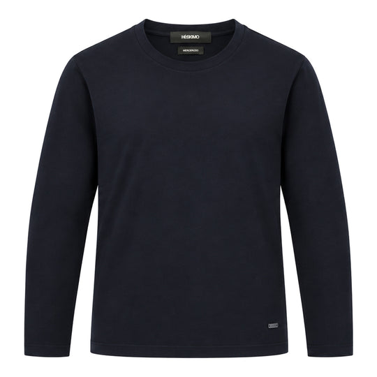 HèSKIMO Herren-T-Shirt aus Baumwolle mit Rundhalsausschnitt M/L - Blau