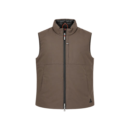 HèSKIMO Gilet Uomo Imbottito Tech con Collo Alto - Marrone