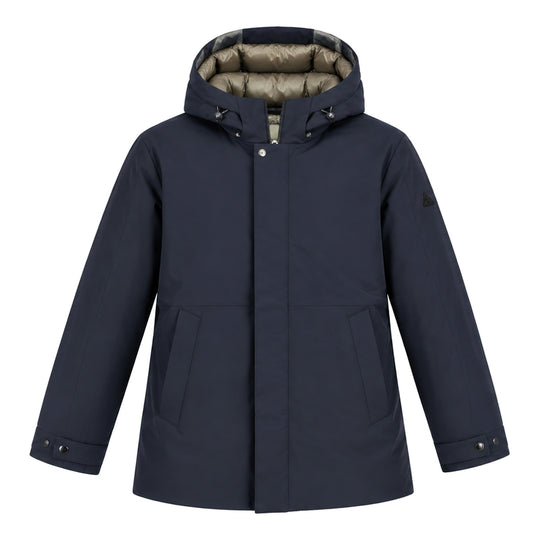HèSKIMO Giubbino Uomo 3/4 Tecnico Imbottito con Cappuccio Staccabile - Blu