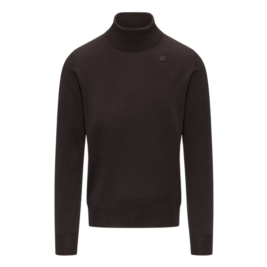 K-WAY Maglione Uomo Henry Merino Dolcevita Marrone