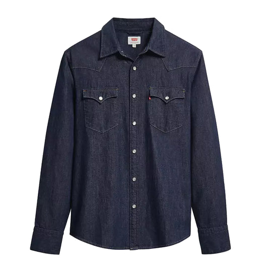LEVI'S Men's WESTERN BARSTOW Standard Shirt - Denim No Wash