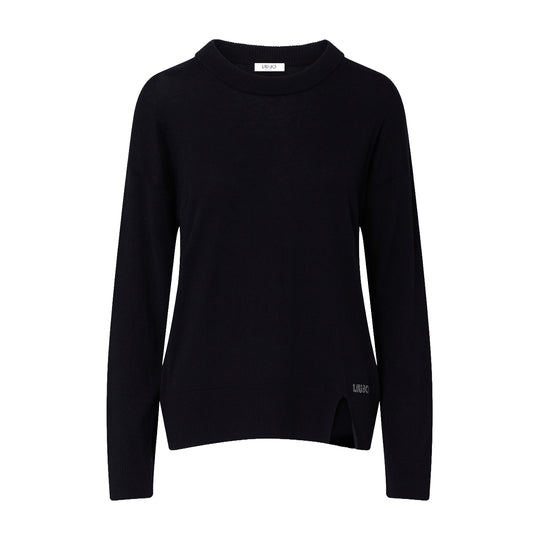 LIU-JO WHITE Maglia in misto lana - Nero