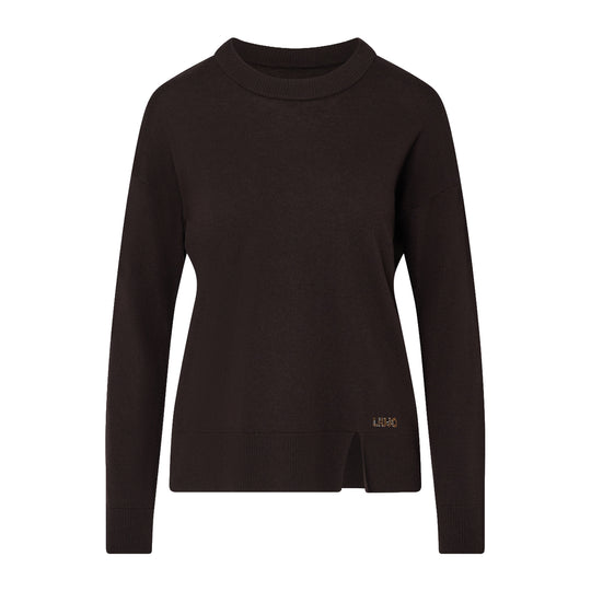 LIU-JO WHITE Maglia in misto lana - Marrone