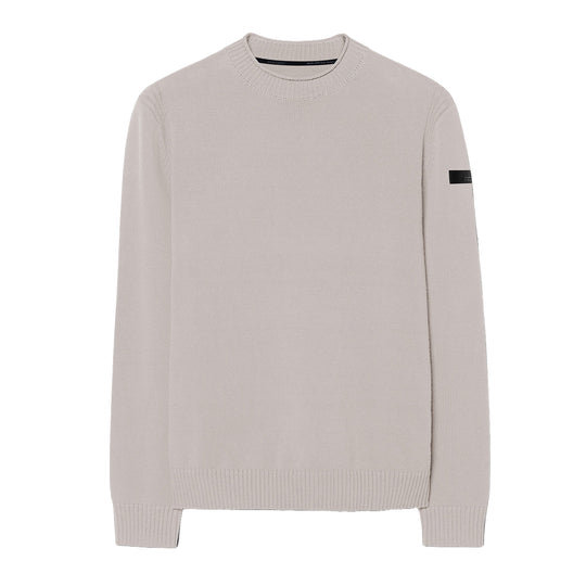 RRD Plain Cotton Crew-Neck Sweater - Chalk
