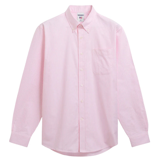SEBAGO DOUBLING OX Oxford-herenshirt - Roze/ Wit