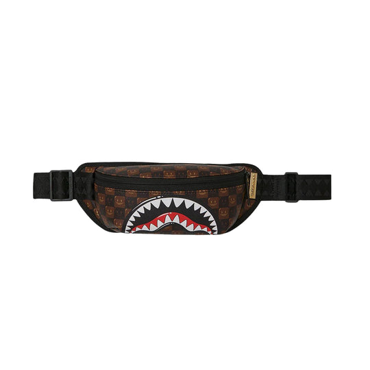 SPRAYGROUND SHARKS IN PARIS WTF BUBBLE BROWN CHECK Bum Bag - Brown