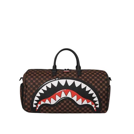 SPRAYGROUND Reistas SHARKS IN PARIS WTF BUBBLE BROWN CHECK - Bruin