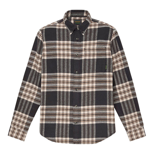 TIMBERLAND REGULAR herenoverhemd met ruitpatroon Indigo - Zwart/Crème