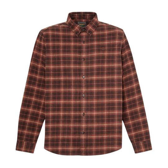 TIMBERLAND Regular herenflanellen overhemd met ruitpatroon - Bruin/ Rood