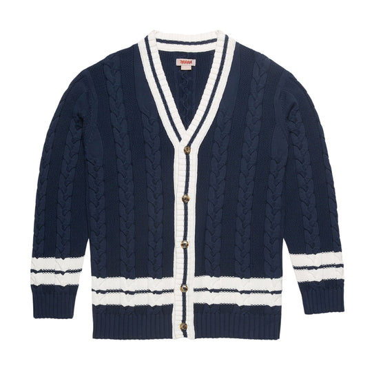 Kabelstrickjacke Baracuta Blau Navy