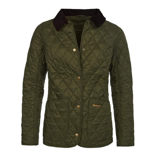 Giubbino Donna Barbour Trapuntato Annandale Verde Oliva