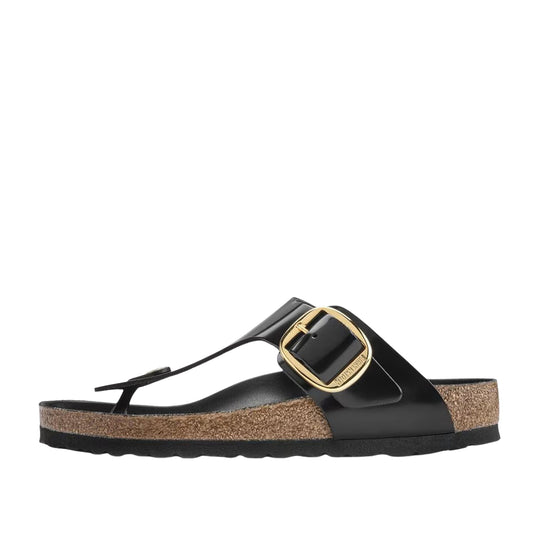 Women's Sandals Birkenstock Gizeh Big Buckle Glossy Black