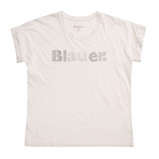 Women's T-shirt Blauer Glitter Irena White Cream