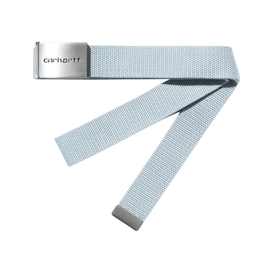 Cintura Carhartt WIP Clip Belt Chrome Celeste