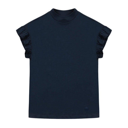 Women's Colmar T-shirt with Blue Ruffles