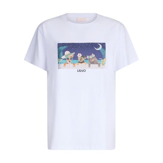 Women's Liu-Jo T-shirt Animal Print White