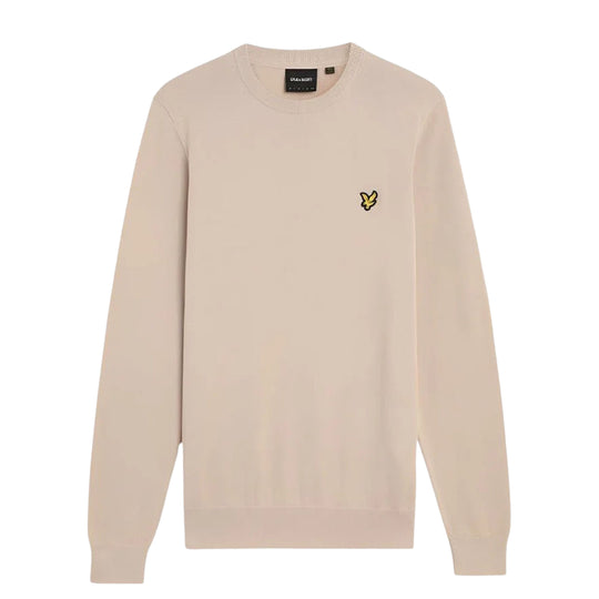 Men's Lyle & Scott Beige Crew Neck Sweater