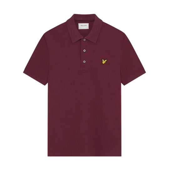 Herren Polo Lyle & Scott Logo Bordeaux
