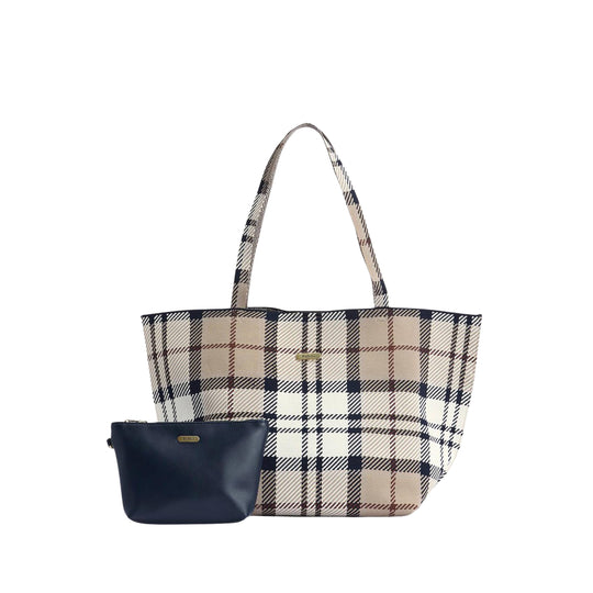 Women's Bag Barbour Layla Large Cream/Blue/Beige