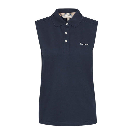 Polo Donna Barbour Bowford Sleeveless Blu