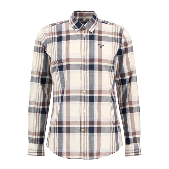 Herrenhemd Barbour Kidd Tailored Creme/Blau/Bordeaux 
