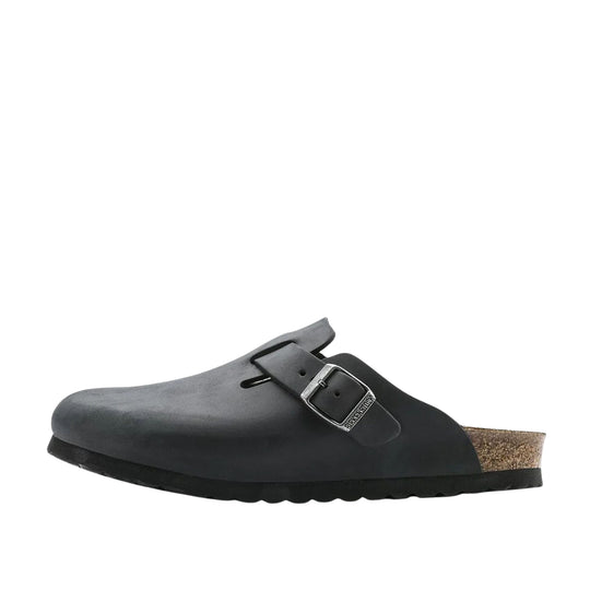 Sabot Unisex Birkenstock Boston Pelle Oliata Nero