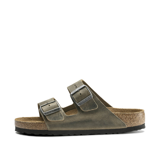 Men's Birkenstock Arizona Sandals Oiled Leather Khaki