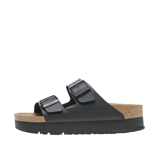 Women's Birkenstock Arizona PAP Flex Platform Sandals Black