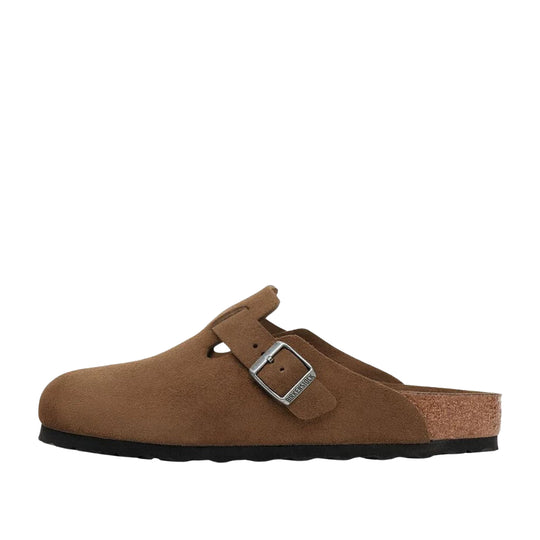 Sabot Donna Birkenstock Boston Pelle Scamosciata Marrone