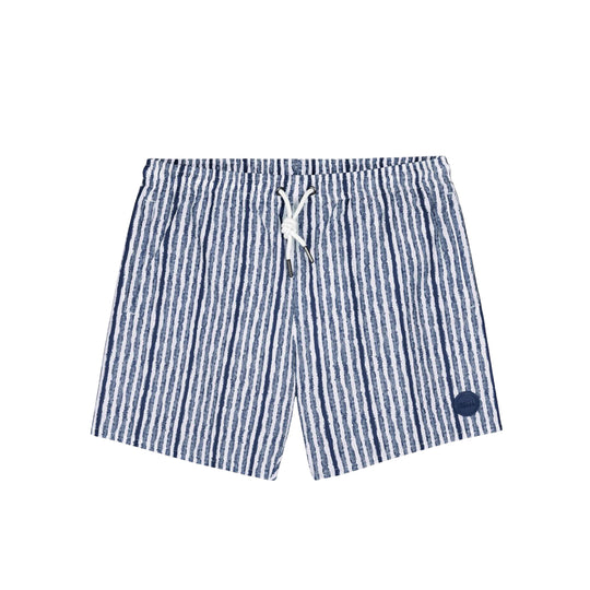 Colmar Men's Striped Boxer Swimsuit White/Blue