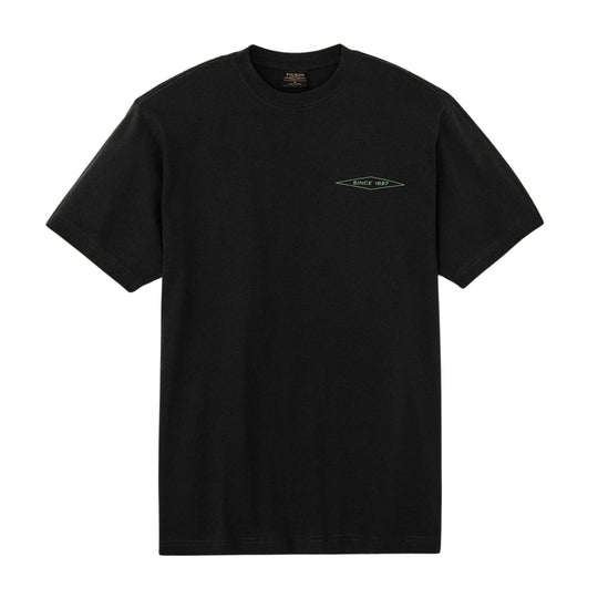 Men's T-Shirt Filson S/S Scenic Graphic Washed Black 
