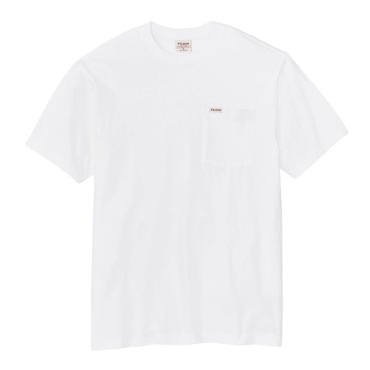 Herren T-Shirt Filson Houtfitter Pocket Weiß