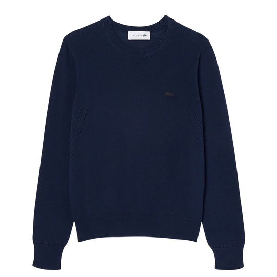 Maglia Donna Lacoste Girocollo Unita Blu