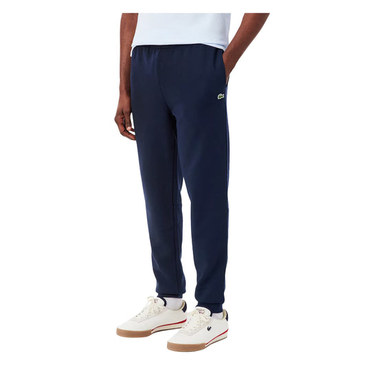 Pantalone Felpa Uomo Lacoste Unito Polsino Blu