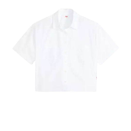 Camicia Donna Levi'S Accorciata Harlie A Maniche Corte Bianco