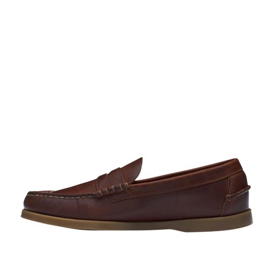 Men's Sebago Dolphin Waxed Loafers Brown/Honey