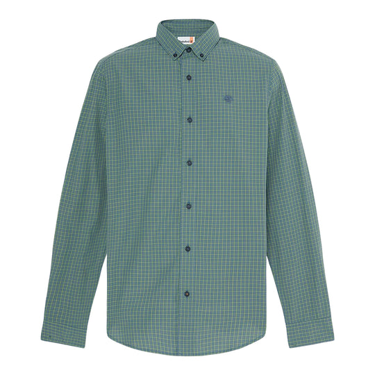 Camicia Uomo Timberland Micro Plaid M/L B/D Verde/Blu
