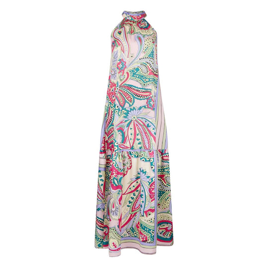 Langes Kleid Liu-Jo Schalprint Mehrfarbig