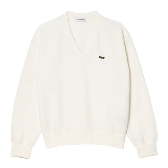 Women's Lacoste Moss Stitch White Sweater