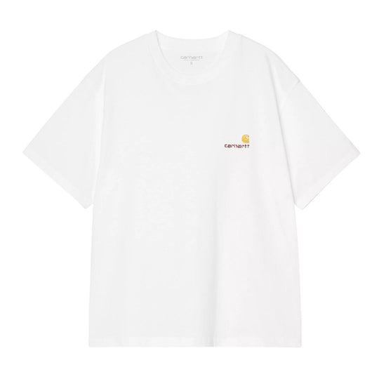 T-Shirt Donna Carhartt Wip W' S/S American Script Bianco