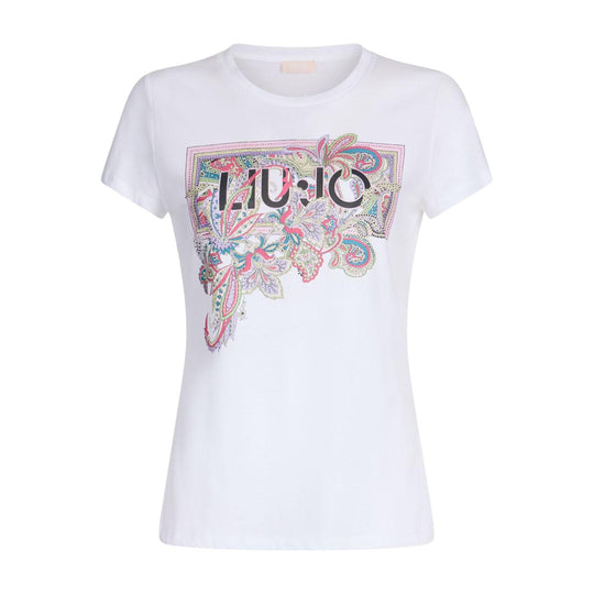 T-shirt Donna Liu-Jo Stampa Logo Multicolor